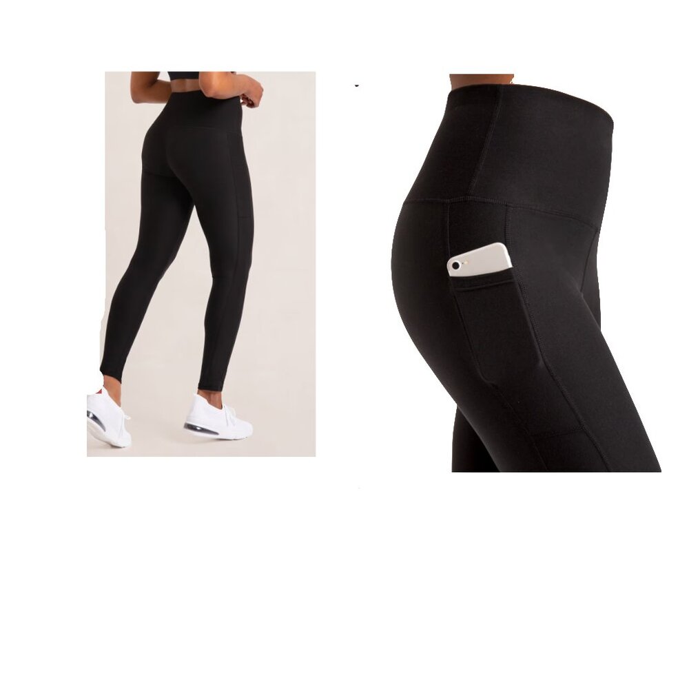 Shapermint High Waisted Active Shaping Black Leggings